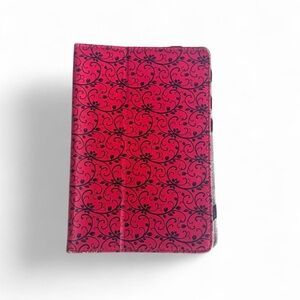 Red & Black Floral Universal Tablet Case - Fits iPad Mini / Kindle